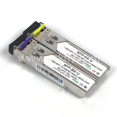 1.25Gbps এসএফপি দ্বি-দিকের ট্রান্সসিভার এমএমএফ 2KM Reach Tx1310nm/Rx1550nm