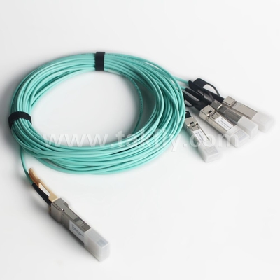 100Gb/s QSFP28 থেকে 4x SFP28 ব্রেকআউট অ্যাক্টিভ অপটিক্যাল ক্যাবল এওসি ক্যাবল দ্রুত ডেটা ট্রান্সফার