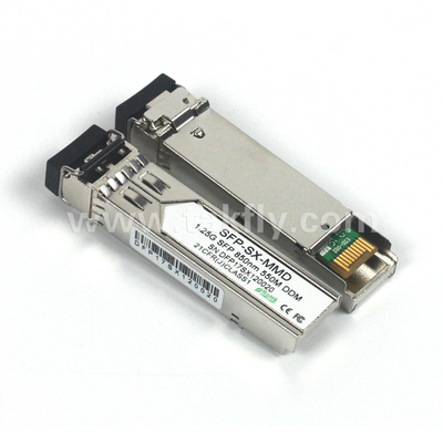 1.25G SFP 850NM 550M MMF DDM LC CISCO JUNIPER HUAWEI সামঞ্জস্যপূর্ণ SFP অপটিক্যাল ট্রান্সিভার মডিউল