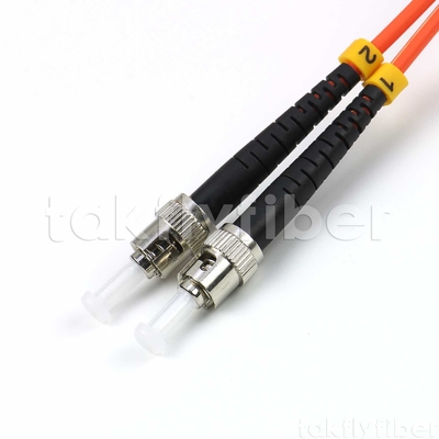 ইউপিসি এমএম ডুপ্লেক্স ফাইবার প্যাচ কর্ড 3.0mm LSZH ST থেকে LC OM1 OM2 APC