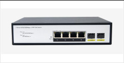 DF-2F-4GP 2-পোর্ট 10/100/1000Mbps 4+2 আপলিংক ফাইবার পোর্ট গিগাবিট পো নেটওয়ার্ক সুইচ