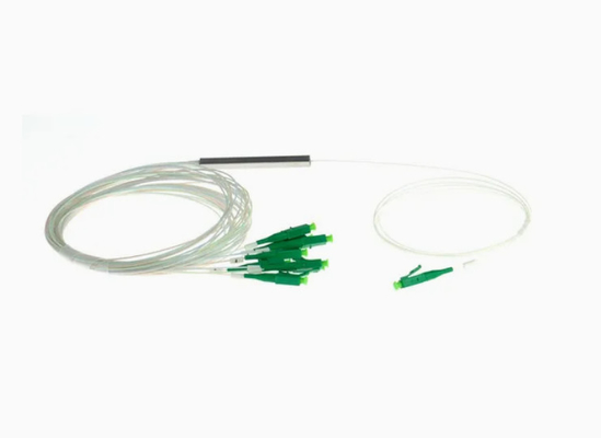 G657A1 ফাইবার টাইপ প্রাক সংযোগকারী LC 1X8 900um মিনি স্টিল টিউব ফাইবার অপটিক পিএলসি স্প্লিটার PDL≤0.4dB