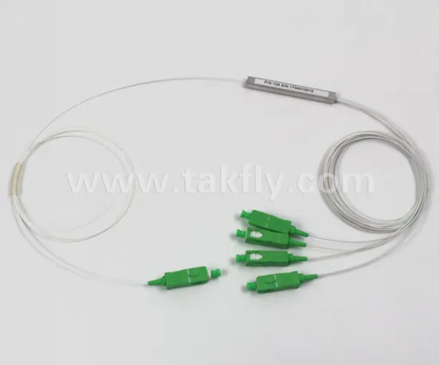 G657A1 ফাইবার টাইপ প্রাক সংযোগকারী LC 1X8 900um মিনি স্টিল টিউব ফাইবার অপটিক পিএলসি স্প্লিটার PDL≤0.4dB