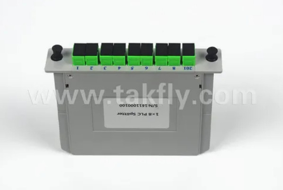 1*8 সিঙ্গল মোড G657A1 ফাইবার ক্যাসেট টাইপ LGX পিএলসি স্প্লিটার সঙ্গে Sc/APC সংযোগকারী উচ্চ নির্ভরযোগ্যতা এবং স্থিতিশীলতা