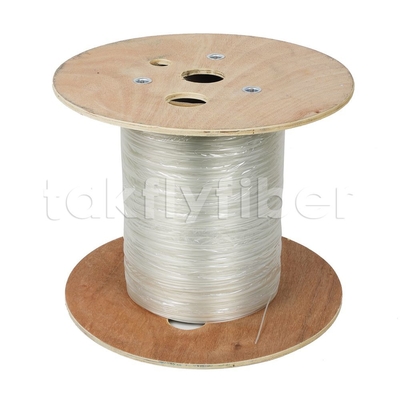 স্বচ্ছ FTTH ফাইবার অপটিক ড্রপ কেবল ২.২x৩.০মিমি G657A2 ফ্ল্যাট ইনডোর