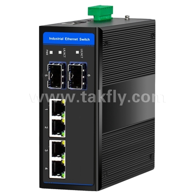 শিল্প POE ইথারনেট সুইচ 4 পোর্ট গিগাবিট 2 SFP DIN-Rail