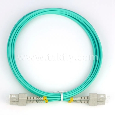 এসসি দ্বৈত OM1 62.5/125um ফাইবার অপটিক প্যাচ কর্ড 3mm PVC