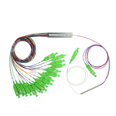 1x2FBT + 1x16 পিএলসি MINI 0.9MM ফাইবার অপটিক পিএলসি স্প্লিটার