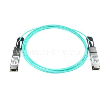 ডেটা সেন্টার FTTH FTTX-এর জন্য AOC সক্রিয় অপটিক্যাল কেবল ফাইবার 100Gbps QSFP28 থেকে QSFP28