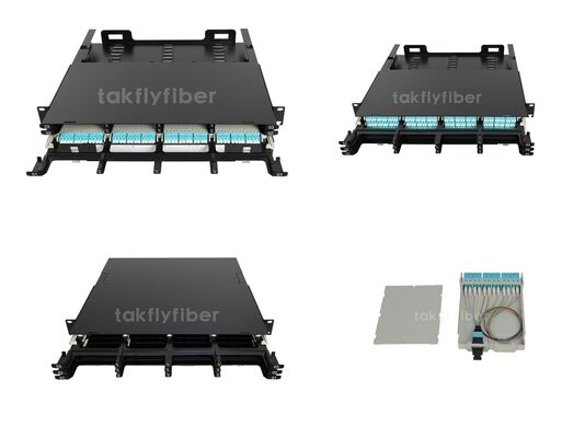 High-Density MPO Patch Panel with 12F Fiber Counts and Customizable Options for Data Centers
