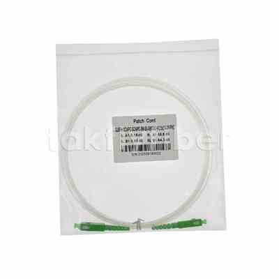 FTTH 2.0*3.0mm স্বচ্ছ অদৃশ্য ইনডোর ফাইবার অপটিক প্যাচকোড SCAPC থেকে SCAPC G657A ফাইবার সহ