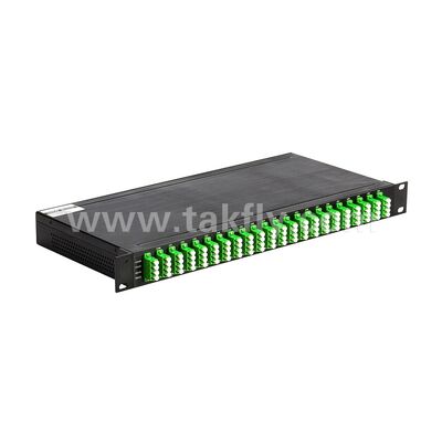 DWDM 100GHz AWG 40CH MUX+DEMUX ডেটা সেন্টার টেলিকম 5G এর জন্য ফাইবার অপটিক