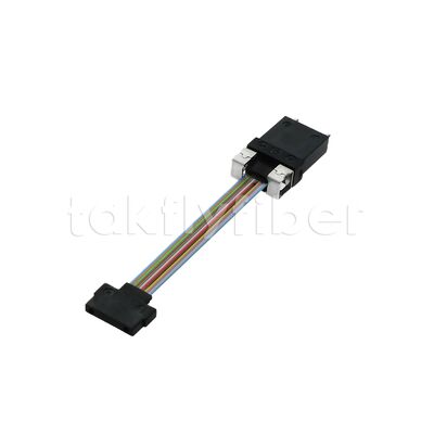 Low Loss MT-MT Fiber Optic Patch Cord with Ribbon Type Design for QSFP28 and Other Parallel Optical Modules
