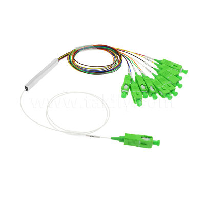 FTTH/FTTX অপটিক্যাল ডিস্ট্রিবিউশন নেটওয়ার্কের জন্য 0.9mm ফাইবার সহ 1×9 চ্যানেল PLC স্প্লিটার