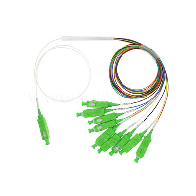 FTTH/FTTX অপটিক্যাল ডিস্ট্রিবিউশন নেটওয়ার্কের জন্য 0.9mm ফাইবার সহ 1×9 চ্যানেল PLC স্প্লিটার