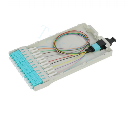 1U 144C উচ্চ ঘনত্বের এমপিও প্যাচ প্যানেল – 12টি ক্যাসেট, এমপিও থেকে এলসি রূপান্তর, SAN/LAN/ডেটা সেন্টারের জন্য প্রি-টার্মিনেটেড