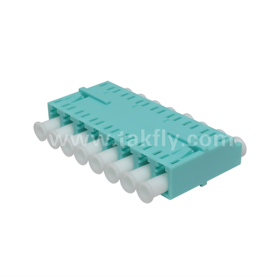 LC 8-ওয়ে অ্যাডাপ্টার - 8-in-1 LC ডুপ্লেক্স, উচ্চ-ঘনত্ব ফাইবার অ্যাডাপ্টার, কম সন্নিবেশ লস, ডেটা সেন্টার এবং FTTx উচ্চ-ঘনত্ব প্যাচিংয়ের জন্য