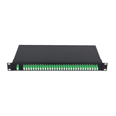 OEM 1U 19 ইঞ্চি 2x64 র্যাক মাউন্ট এলসি ফাইবার অপটিক পিএলসি স্প্লিটার FTTx ডেটা সেন্টারের জন্য