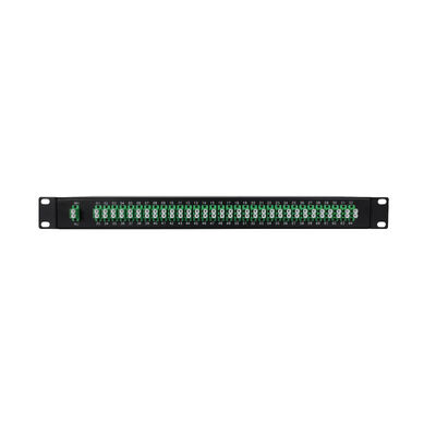 OEM 1U 19 ইঞ্চি 2x64 র্যাক মাউন্ট এলসি ফাইবার অপটিক পিএলসি স্প্লিটার FTTx ডেটা সেন্টারের জন্য