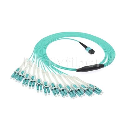 MPO/MTP Patchcord Fanout Uniboot LC Multimode OM3 Breakout Fiber Optic Cable for Data Center Cabling AI Telecom