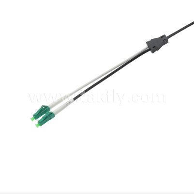 LC/APC ফ্ল্যাট ড্রপ প্যাচ কর্ড - 2 কোর ডুপ্লেক্স, প্রি-কানেক্টরাইজড, অ্যান্টি-ভাইব্রেশন, ফাস্ট FTTH ডিপ্লয়মেন্টের জন্য ইনডোর-রেটেড।