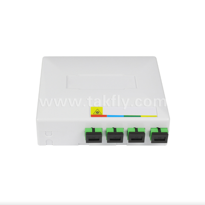 TKS-1806-04D FTTH ফাইবার টার্মিনেশন বক্স ️ ডেস্ক/ওয়াল মাউন্ট, 4-পোর্ট, ইনডোর, ফিউশন স্প্লাইসিং এবং ক্যাবল ম্যানেজমেন্ট সমর্থন করে