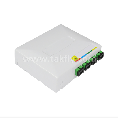 TKS-1806-04D FTTH ফাইবার টার্মিনেশন বক্স ️ ডেস্ক/ওয়াল মাউন্ট, 4-পোর্ট, ইনডোর, ফিউশন স্প্লাইসিং এবং ক্যাবল ম্যানেজমেন্ট সমর্থন করে