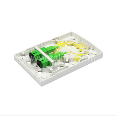 TKS-1806-02F ফাইবার ওয়াল আউটলেট – FTTx নেটওয়ার্কের জন্য ফিডার কেবল থেকে ড্রপ কেবলের টার্মিনেশন পয়েন্ট