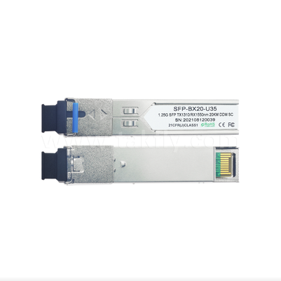 TK-B3512-3SCD20 SFP Bi-Directional Transceiver – 1.25Gbps, 20km, SC Interface, Single-Fiber Bidirectional for Gigabit Ethernet & Fibre Channel