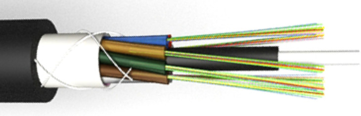 8.6MM GYFTY 2-30 কোর ফাইবার অপটিক আউটডোর ক্যাবল ওয়াটার ব্লকিং টেপ সহ