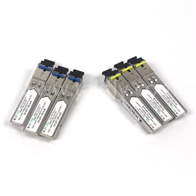 1.25G SFP BIDI অপটিক্যাল ট্রান্সিভার মডিউল Tx1310/Rx1550nm 40KM SMF DDM LC CISCO JUNIPER HUAWEI সামঞ্জস্যপূর্ণ