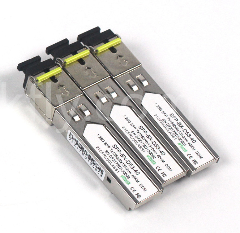 1.25G SFP BIDI ট্রান্সিভার Tx1310/Rx1550nm 40KM SMF DDM LC SFP অপটিক্যাল ট্রান্সিভার মডিউল
