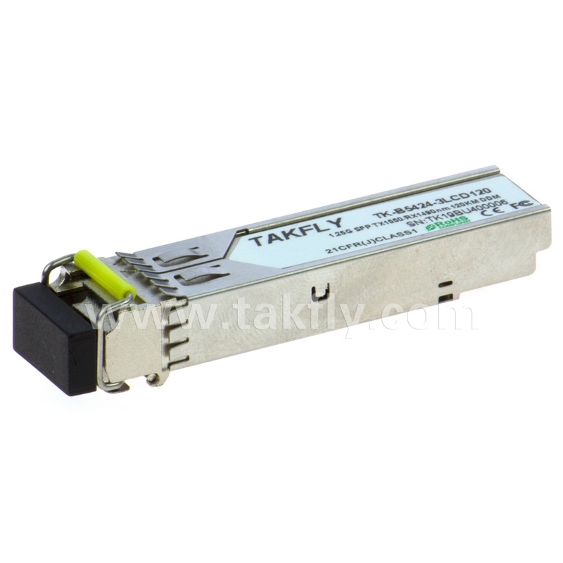 1.25G SFP বিডিআই অপটিক্যাল ট্রান্সিভার মডিউল Tx1550/Rx1490nm 120KM SMF DDM LC CISCO JUNIPER HUAWEI সামঞ্জস্যপূর্ণ