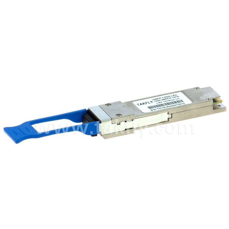 ক্লায়েন্ট-সাইড 100Gbps 10KM QSFP28 LR4 DDM ট্রান্সসিভার সহ উচ্চ ক্ষমতা ফাইবার দৈর্ঘ্য 1m টেলিকম সংযোগ