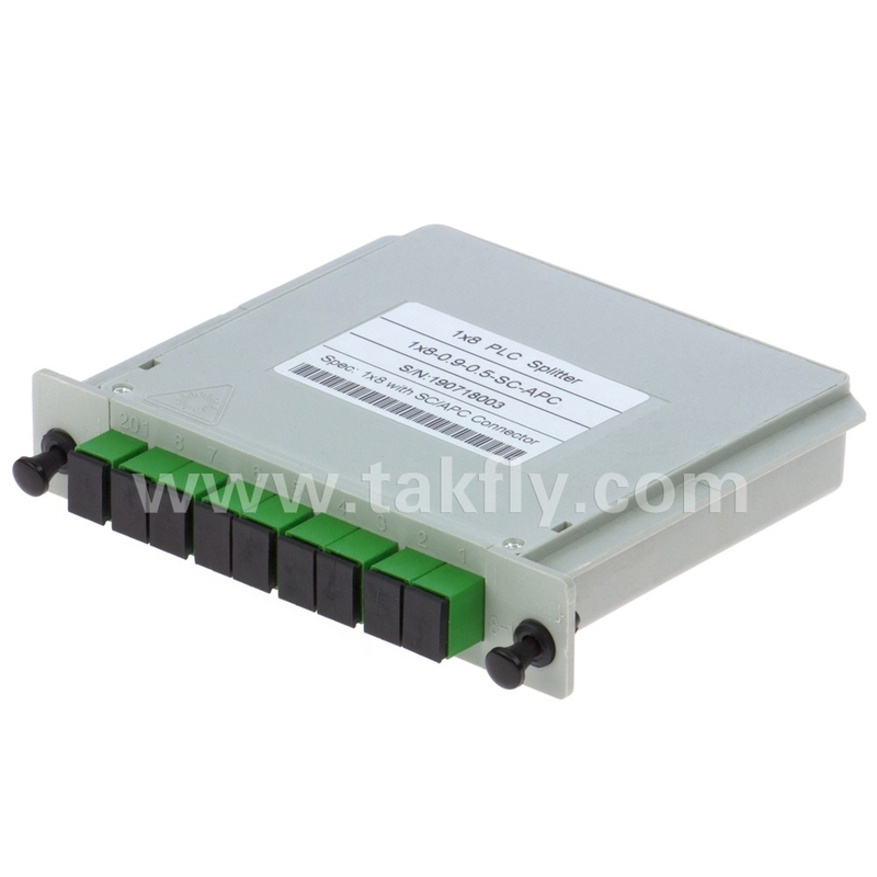 1*8 সিঙ্গল মোড G657A1 ফাইবার ক্যাসেট টাইপ LGX পিএলসি স্প্লিটার সঙ্গে Sc/APC সংযোগকারী উচ্চ নির্ভরযোগ্যতা এবং স্থিতিশীলতা