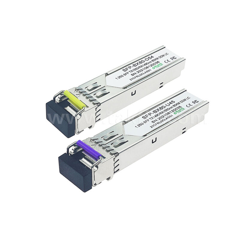 ডেটা সেন্টার FTTX-এর জন্য SFP 1.25gbps 80km LC Reach Tx1490nm/Rx1550nm দ্বি-দিকনির্দেশক অপটিক্যাল ট্রান্সসিভার
