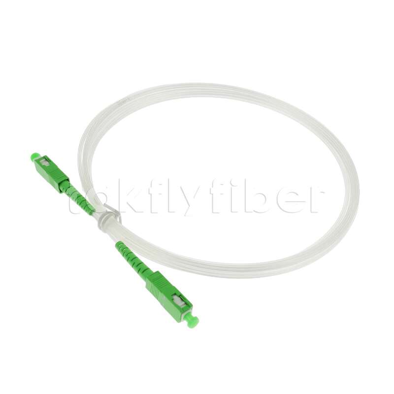 FTTH 2.0*3.0mm স্বচ্ছ অদৃশ্য ইনডোর ফাইবার অপটিক প্যাচকোড SCAPC থেকে SCAPC G657A ফাইবার সহ