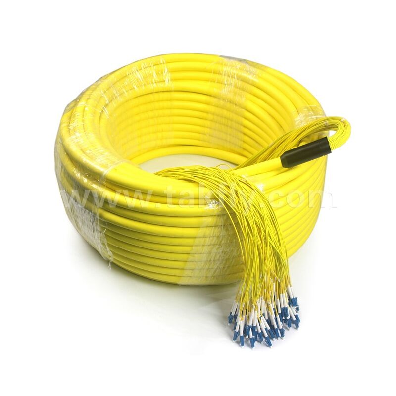 ফাইবার অপটিক প্যাচ কার্ড 96Cores LC-LC প্রাক-সমাপ্তিযুক্ত ব্রেকআউট প্যাচকর্ড টেলিকম ডেটা সেন্টারের জন্য