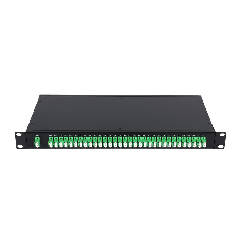 OEM 1U 19 ইঞ্চি 2x64 র্যাক মাউন্ট এলসি ফাইবার অপটিক পিএলসি স্প্লিটার FTTx ডেটা সেন্টারের জন্য