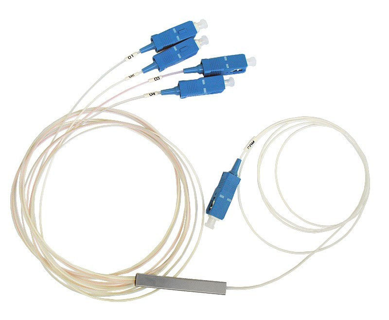 1 থেকে 4 Low Pdl ফাইবার অপটিক Plc Splitter Sc / Upc / Apc সংযোগকারী প্রকার