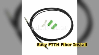 SC পুশযোগ্য FTTH ড্রপ কেবল ফাইবার অপটিক প্যাচকর্ড