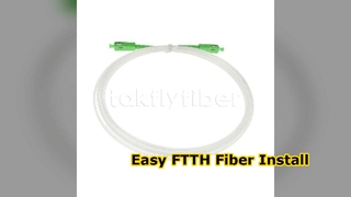 FTTH 2.0*3.0mm স্বচ্ছ অদৃশ্য ইনডোর ফাইবার অপটিক প্যাচকর্ড SCAPC থেকে SCAPC